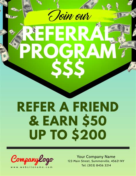 referral bonus flyer template free.